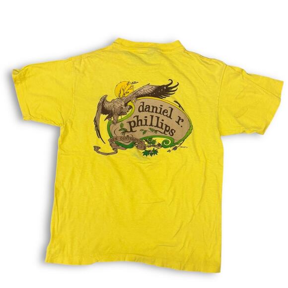 Vintage Late 1970s Bill Ogden Graphic T-Shirt – Eagle & Scroll Design – Large - Picture 1 of 7